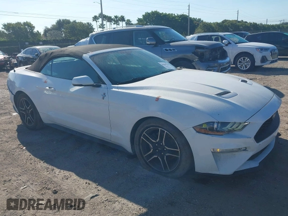 2019 Ford Mustang EcoBoost z VIN 1FATP8UH8K5162526, wystawiony jako IAAI lot #41846704 z przebiegiem 84 527 mil mil oraz . Historia ofert i sprzedaży dostępna na DreamBid. Obrazek 1.