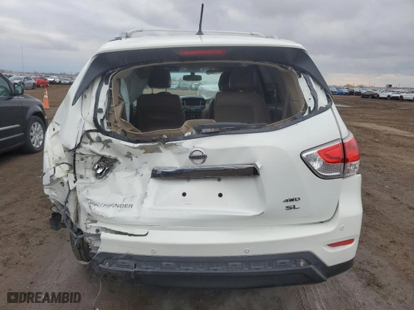 2013 Nissan Pathfinder SL with VIN 5N1AR2MM9DC635902, listed as a Copart auction lot 48483055 with 207,653 mi miles and Salvage Title. Bid and sale history available at carsss.com. Image 6.