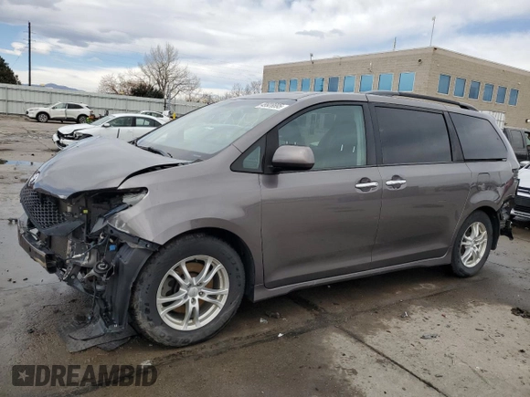 2014 Toyota Sienna SE with VIN 5TDXK3DC1ES445110, listed as a Copart auction lot 49928895 with 127,087 mi miles and Salvage Title. Bid and sale history available at DreamBid. Image 1.