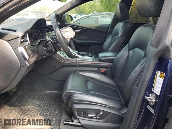 2019 Audi Q8 Prestige with VIN WA1FVAF11KD042250, listed as a Copart auction lot 60295425 with 165,420 mi miles and Salvage title. Bid and sale history available at DreamBid. Image 7.