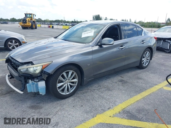 2015 Infiniti Q50 with VIN JN1BV7AP3FM347115, listed as a IAAI auction lot 42787619 with 213,995 mi miles and . Bid and sale history available at DreamBid. Image 2.