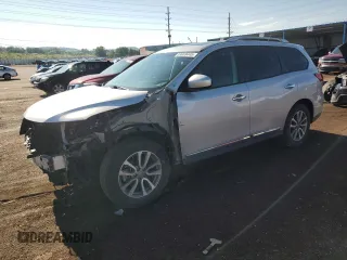 2013 Nissan Pathfinder SV z VIN 5N1AR2MM3DC641758, wystawiony jako Copart lot #59859445 z przebiegiem 84 677 mil mil oraz Szkoda całkowita • Salvage title. Historia ofert i sprzedaży dostępna na DreamBid. Obrazek 1.