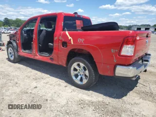 2021 Ram 1500 Lone Star with VIN 1C6RREFTXMN630958, listed as a Copart auction lot 55039995 with 53,497 mi miles and Salvage title. Bid and sale history available at DreamBid. Image 2.