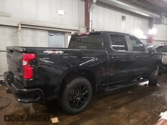 2022 Chevrolet Silverado 1500 RST with VIN 1GCUDEED0NZ528834, listed as a Copart auction lot 48775355 with 47,870 mi miles and Salvage Title. Bid and sale history available at carsss.com. Image 3.