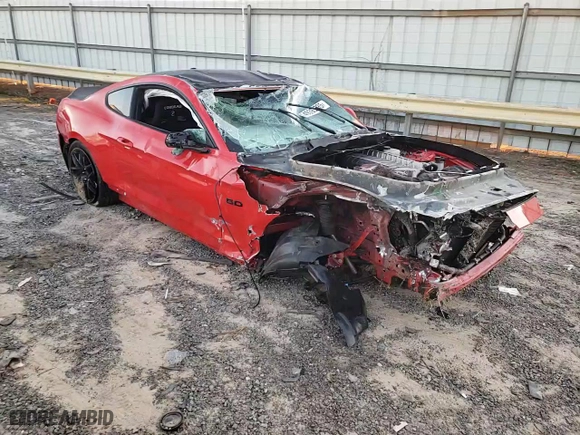2020 Ford Mustang GT with VIN 1FA6P8CF6L5127546, listed as a Copart auction lot 49393735 with 8,253 mi miles and Salvage Title. Bid and sale history available at carsss.com. Image 11.