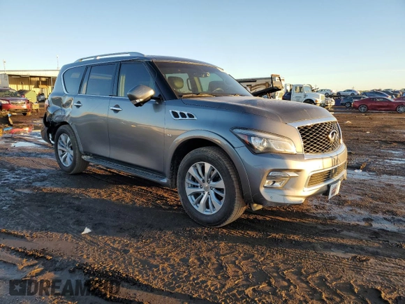 2015 Infiniti QX80 with VIN JN8AZ2NC1F9370925, listed as a Copart auction lot 79489854 with 147,165 mi miles and Salvage Title. Bid and sale history available at carsss.com. Image 4.