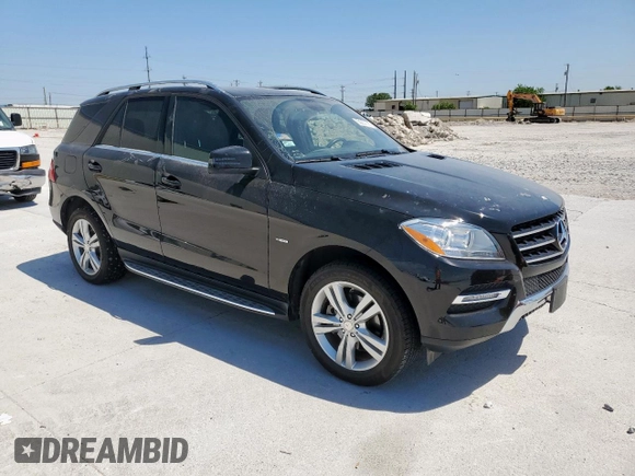 2012 Mercedes-Benz M ML 350 with VIN 4JGDA5HB2CA016986, listed as a Copart auction lot 53207725 with 49,862 mi miles and Salvage Title. Bid and sale history available at carsss.com. Image 4.