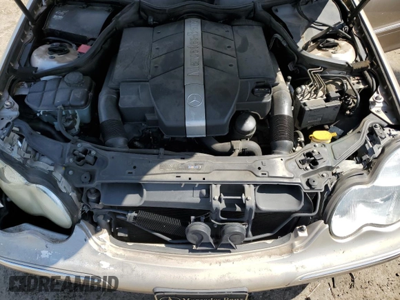 2003 Mercedes-Benz C 320 with VIN WDBRF64J53F327005, listed as a Copart auction lot 69500224 with 99,375 mi miles and Salvage Title. Bid and sale history available at DreamBid. Image 11.