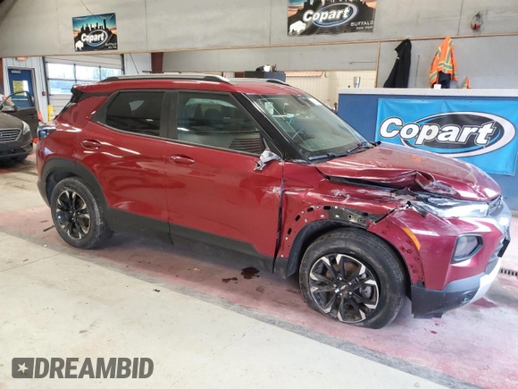 2021 Chevrolet TrailBlazer LT with VIN KL79MRSL9MB006328, listed as a Copart auction lot 46825244 with 29,547 mi miles and . Bid and sale history available at DreamBid. Image 4.