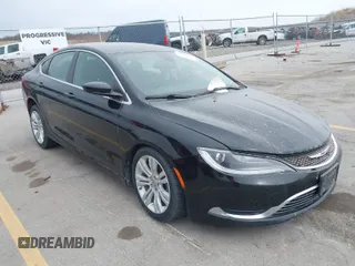 2015 Chrysler 200 Limited with VIN 1C3CCCAB5FN546251, listed as a IAAI auction lot 41860725 with 171,380 mi miles. Bid and sale history available at carsss.com. Image 1.