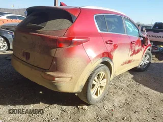 2017 Kia Sportage LX with VIN KNDPM3AC8H7079644, listed as a IAAI auction lot 41343810 with 112,554 mi miles. Bid and sale history available at carsss.com. Image 4.