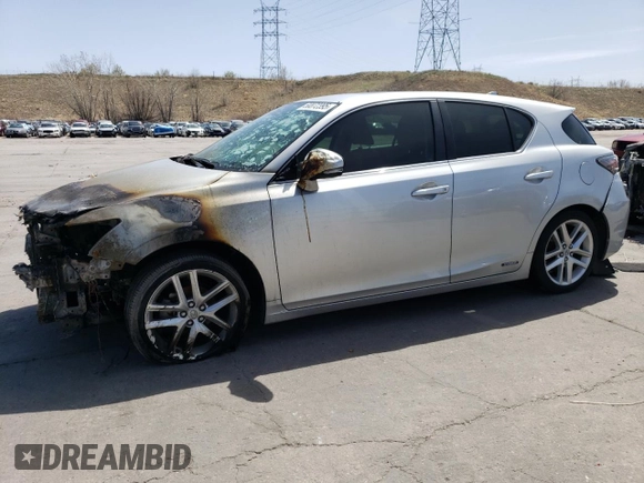 2014 Lexus CT 200h with VIN JTHKD5BH2E2194912, listed as a Copart auction lot 50872395 with Not provided miles and Salvage title. Bid and sale history available at DreamBid. Image 1.