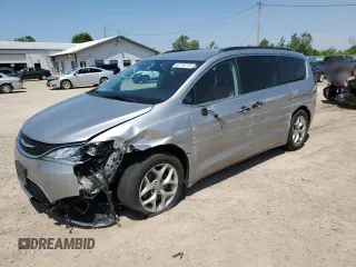 2018 Chrysler Pacifica Touring Plus with VIN 2C4RC1FG0JR356819, listed as a Copart auction lot 58778715 with 61,339 mi miles and Salvage title. Bid and sale history available at DreamBid. Image 1.