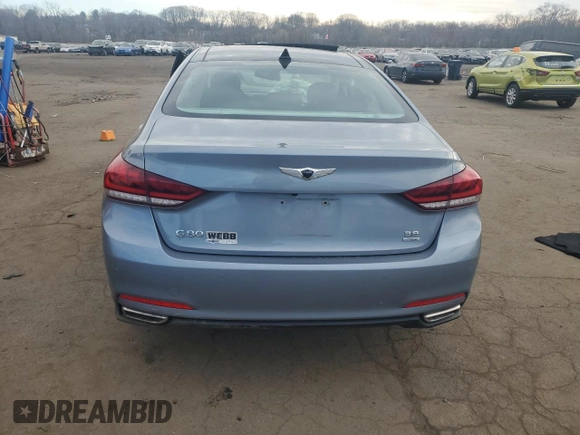 2017 Genesis G80 3.8L with VIN KMHGN4JE5HU204634, listed as a Copart auction lot 50973365 with Not Provided miles and Salvage Title. Bid and sale history available at carsss.com. Image 6.