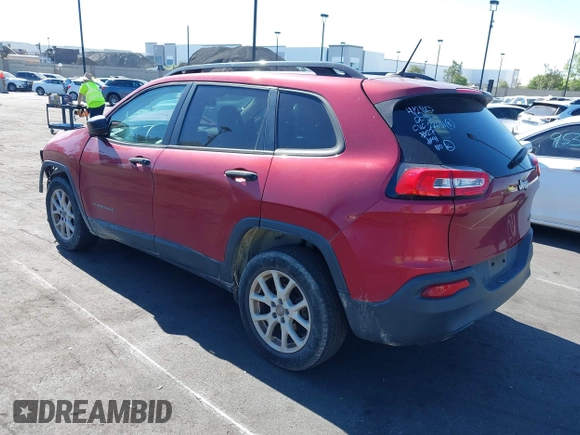 2017 Jeep Cherokee Sport z VIN 1C4PJLAB3HW559080, wystawiony jako IAAI lot #42206718 z przebiegiem 97 638 mil mil oraz . Historia ofert i sprzedaży dostępna na DreamBid. Obrazek 3.