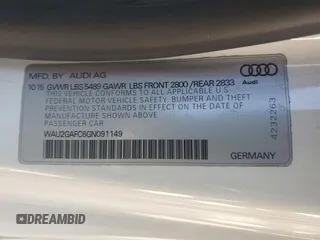 2016 Audi A7 3.0 Prestige with VIN WAU2GAFC6GN091149, listed as a Copart auction lot 53449294 with 89,841 mi miles and Salvage Title. Bid and sale history available at carsss.com. Image 12.