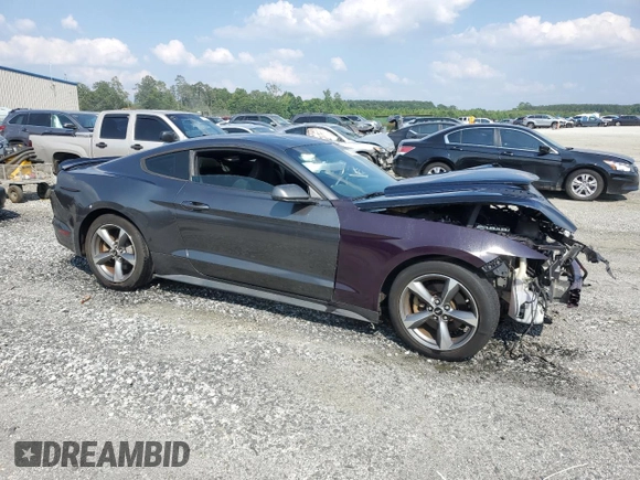 2015 Ford Mustang V6 with VIN 1FA6P8AM1F5402309, listed as a Copart auction lot 59328295 with 186,324 mi miles and Salvage title. Bid and sale history available at DreamBid. Image 4.