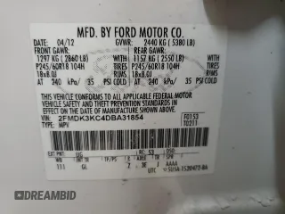 2013 Ford Edge Limited with VIN 2FMDK3KC4DBA31854, listed as a Copart auction lot 46339005 with 65,436 mi miles and Salvage Title. Bid and sale history available at carsss.com. Image 15.