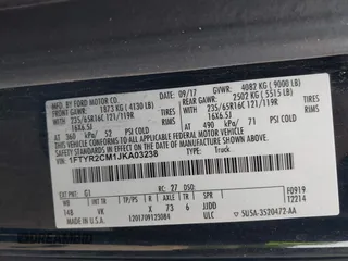 2018 Ford Transit with VIN 1FTYR2CM1JKA03238, listed as a IAAI auction lot 42427850 with Not provided miles and . Bid and sale history available at DreamBid. Image 9.