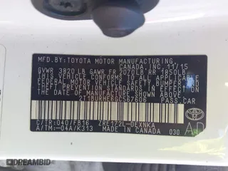 2016 Toyota Corolla L with VIN 2T1BURHE6GC567606, listed as a IAAI auction lot 41700881 with 150,008 mi miles. Bid and sale history available at carsss.com. Image 9.