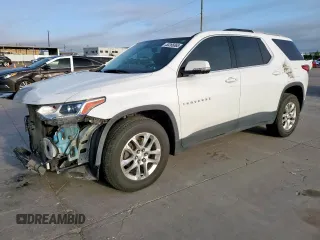 2018 Chevrolet Traverse LT Cloth z VIN 1GNERGKW4JJ255310, wystawiony jako Copart lot #53266065 z przebiegiem 103 356 mil mil oraz Szkoda całkowita • Salvage title. Historia ofert i sprzedaży dostępna na DreamBid. Obrazek 1.
