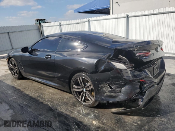 2025 BMW 8 Series 840i with VIN WBAAE4C04SCS91996, listed as a Copart auction lot 43319785 with 7,345 mi miles and Clean Title. Bid and sale history available at DreamBid. Image 2.