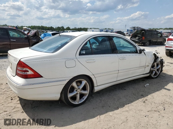 2006 Mercedes-Benz C 230 Sport with VIN WDBRF52H76F796255, listed as a Copart auction lot 52890765 with 195,310 mi miles and Salvage Title. Bid and sale history available at carsss.com. Image 3.
