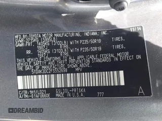 2015 Toyota Sienna SE with VIN 5TDXK3DC2FS552698, listed as a IAAI auction lot 42253119 with 110,710 mi miles and . Bid and sale history available at DreamBid. Image 9.