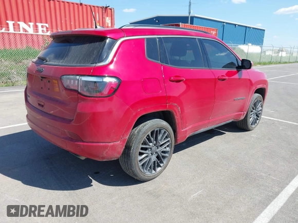 2022 Jeep Compass High Altitude with VIN 3C4NJDCB8NT146177, listed as a IAAI auction lot 42199642 with 85,121 mi miles and . Bid and sale history available at DreamBid. Image 4.