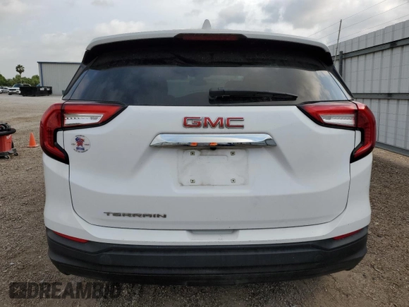 2024 GMC Terrain SLE with VIN 3GKALMEG1RL268701, listed as a Copart auction lot 55166565 with 9,849 mi miles and Salvage title. Bid and sale history available at DreamBid. Image 6.