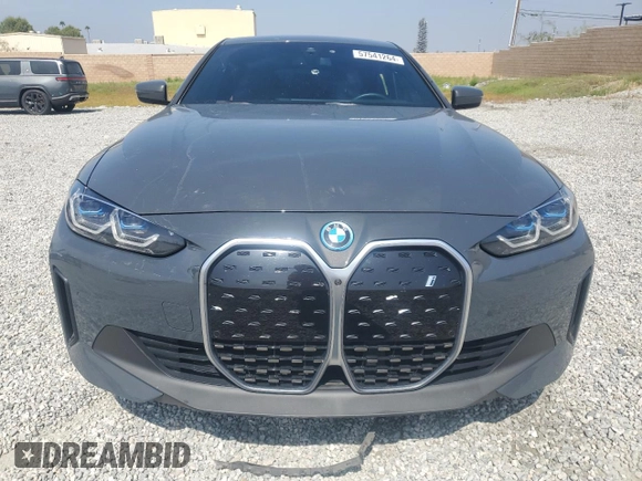 2023 BMW i4 eDrive40 with VIN WBY73AW01PFP79918, listed as a Copart auction lot 57541264 with 17,168 mi miles and Salvage Title. Bid and sale history available at carsss.com. Image 5.