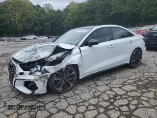 2023 Audi S3 Premium Plus z VIN WAUH3DGY5PA054747, wystawiony jako Copart lot #73563684 z przebiegiem 18 556 mil mil oraz Szkoda całkowita • Salvage title. Historia ofert i sprzedaży dostępna na DreamBid. Obrazek 1.