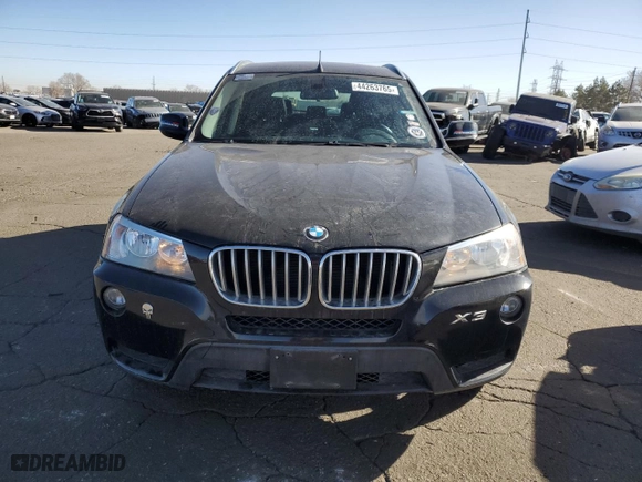 2013 BMW X3 xDrive28i with VIN 5UXWX9C51D0A17236, listed as a Copart auction lot 44263765 with 99,657 mi miles and Salvage Title. Bid and sale history available at carsss.com. Image 5.