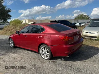2006 Lexus IS 250 with VIN JTHCK262762007289, listed as a Copart auction lot 87474844 with 106,668 mi miles and Clean Title. Bid and sale history available at DreamBid. Image 3.
