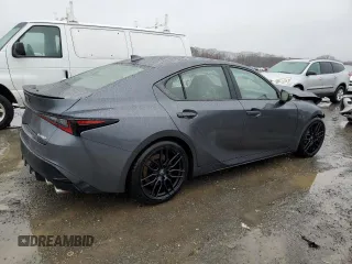2023 Lexus IS with VIN JTHAP1D25P5002842, listed as a Copart auction lot 42609185 with 17,424 mi miles and Salvage Title. Bid and sale history available at carsss.com. Image 3.
