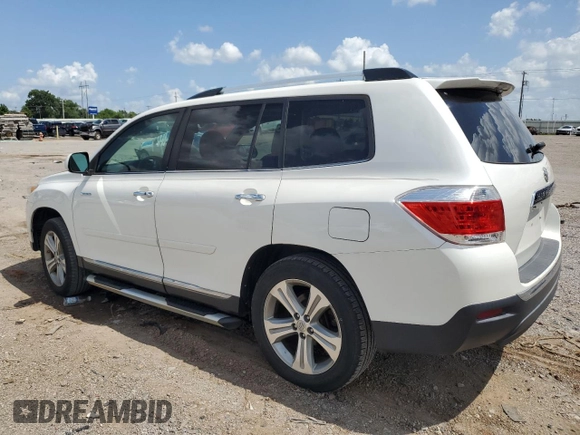 2012 Toyota Highlander Limited with VIN 5TDYK3EH1CS062103, listed as a Copart auction lot 61783985 with 250,512 mi miles and Salvage title. Bid and sale history available at DreamBid. Image 2.