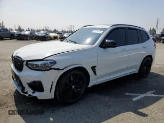 2020 BMW X3 M Competition with VIN 5YMTS0C03LLT11001, listed as a Copart auction lot 47616174 with 0 mi miles and Salvage Title. Bid and sale history available at carsss.com. Image 1.