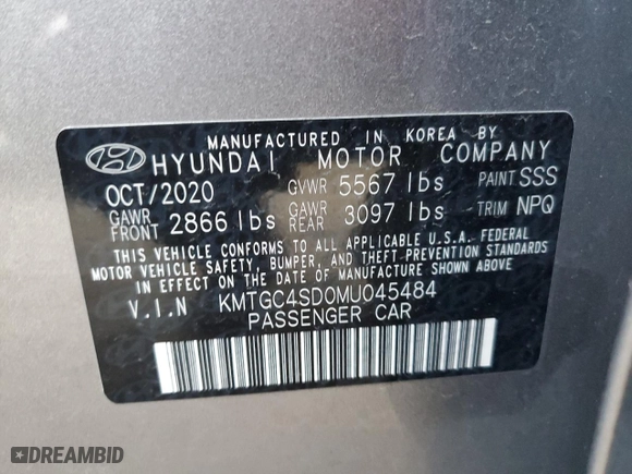 2021 Genesis G80 3.5T Prestige with VIN KMTGC4SD0MU045484, listed as a Copart auction lot 82668513 with 47,742 mi miles. Bid and sale history available at carsss.com. Image 12.