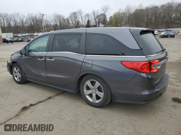 2020 Honda Odyssey EX-L with VIN 5FNRL6H75LB068609, listed as a Copart auction lot 52558295 with 59,841 mi miles and Salvage Title. Bid and sale history available at carsss.com. Image 2.