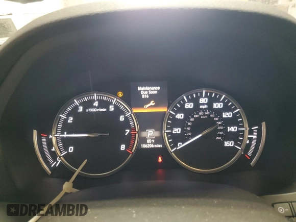 2017 Acura MDX Technology with VIN 5FRYD4H52HB016419, listed as a Copart auction lot 59323645 with 106,206 mi miles and Salvage title. Bid and sale history available at DreamBid. Image 9.