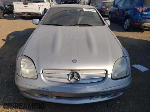 2001 Mercedes-Benz SLK-Class with VIN WDBKK65F31F207109, listed as a Copart auction lot 75494174 with Not Provided miles and Salvage Title. Bid and sale history available at carsss.com. Image 5.