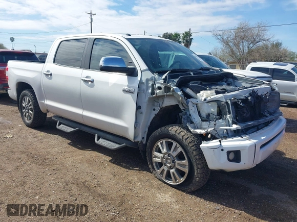 2015 Toyota Tundra 4WD Truck Platinum with VIN 5TFAW5F12FX480655, listed as a IAAI auction lot 41391026 with 111,066 mi miles. Bid and sale history available at carsss.com. Image 1.