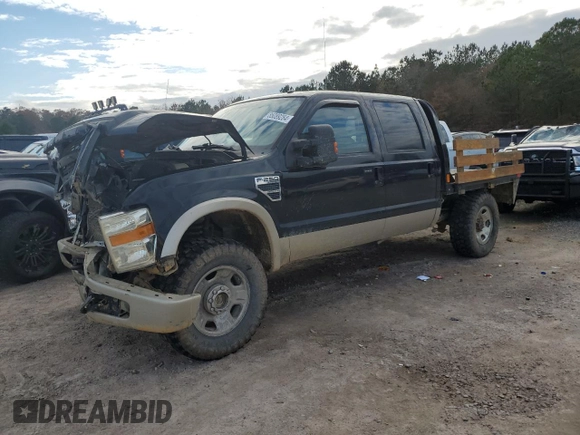 2008 Ford F-250 XL with VIN 1FTSW21Y38ED68338, listed as a Copart auction lot 85089284 with 255,992 mi miles and Salvage title. Bid and sale history available at DreamBid. Image 1.