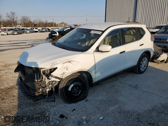 2016 Nissan Rogue SV with VIN KNMAT2MV1GP668064, listed as a Copart auction lot 48707235 with 130,599 mi miles and Salvage Title. Bid and sale history available at carsss.com. Image 1.