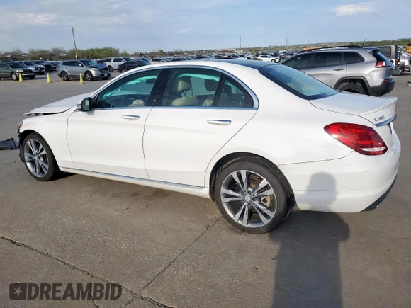 2017 Mercedes-Benz C 300 with VIN 55SWF4KB3HU206584, listed as a Copart auction lot 50597005 with 143,917 mi miles and Salvage Title. Bid and sale history available at carsss.com. Image 2.