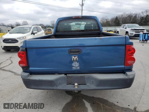 2005 Dodge Dakota ST with VIN 1D7HE22K75S329911, listed as a Copart auction lot 44815135 with 152,436 mi miles and Salvage Title. Bid and sale history available at DreamBid. Image 6.