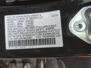 2024 Honda Civic LX z VIN 19XFL2H51RE022851, wystawiony jako Copart lot #54710105 z przebiegiem 16 873 mil mil oraz Szkoda całkowita • Salvage title. Historia ofert i sprzedaży dostępna na DreamBid. Obrazek 13.