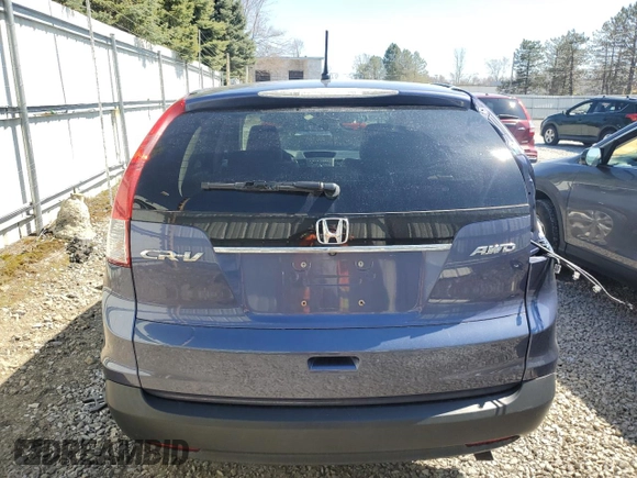 2013 Honda CR-V EX with VIN 2HKRM4H51DH689817, listed as a Copart auction lot 53637875 with 161,301 mi miles and Salvage Title. Bid and sale history available at carsss.com. Image 6.
