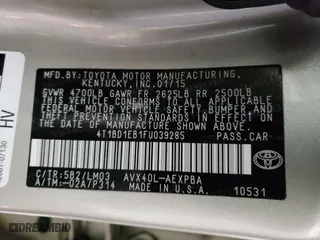 2015 Toyota Avalon Hybrid XLE Touring with VIN 4T1BD1EB1FU039285, listed as a Copart auction lot 38711433 with 202,203 mi miles. Bid and sale history available at carsss.com. Image 12.
