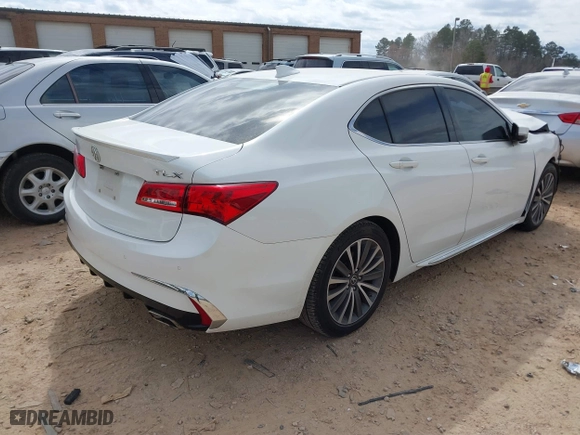 2018 Acura TLX w/Advance Pkg with VIN 19UUB2F76JA002621, listed as a IAAI auction lot 41706667 with 95,655 mi miles. Bid and sale history available at carsss.com. Image 4.